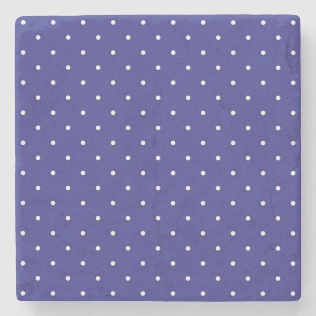 Polka dot pattern stone coaster (Front)