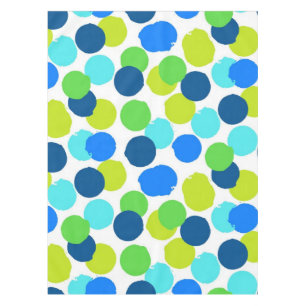 Polka dot pattern tablecloth