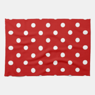 Polka dot pattern tea towel