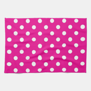 Polka dot pattern tea towel