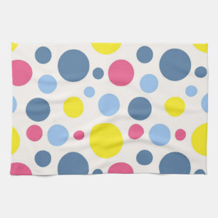 Polka dot pattern tea towel