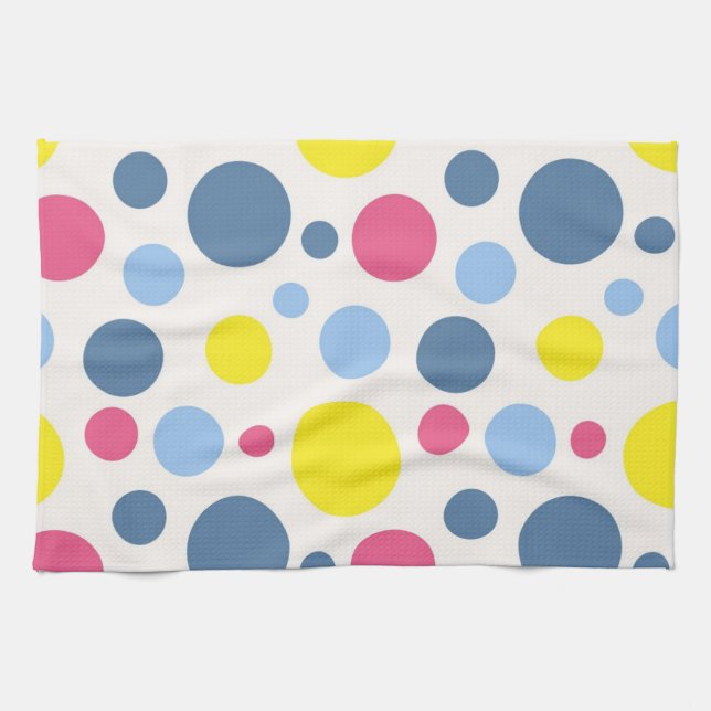 Polka dot pattern tea towel (Horizontal)