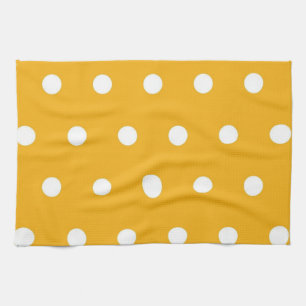 Polka dot pattern tea towel