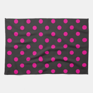 Polka dot pattern tea towel