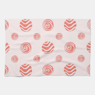 Polka dot pattern tea towel