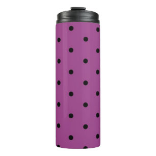 Polka dot pattern thermal tumbler