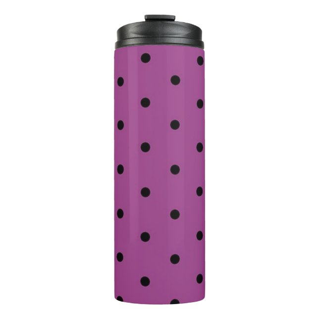 Polka dot pattern thermal tumbler (Front)