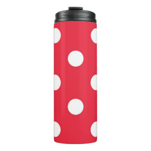 Polka dot pattern thermal tumbler