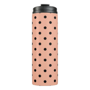 Polka dot pattern thermal tumbler