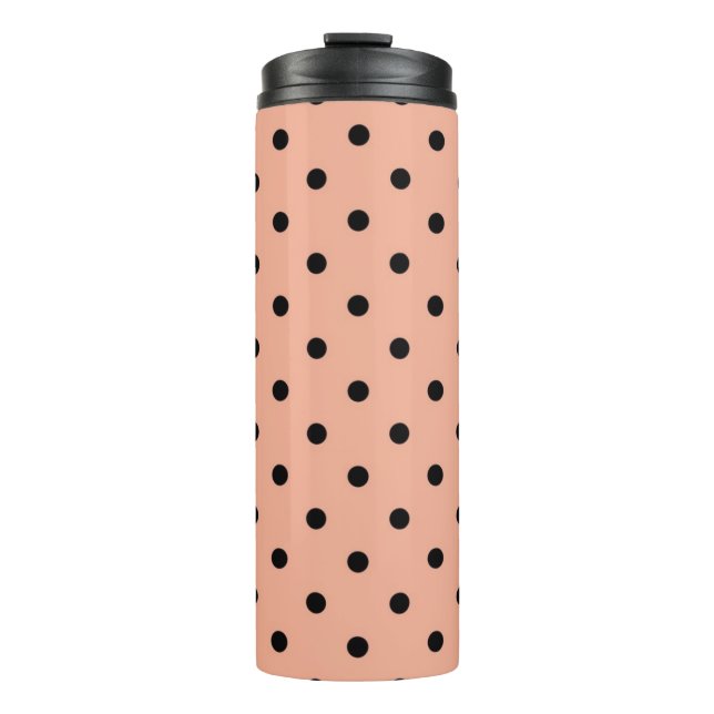 Polka dot pattern thermal tumbler (Front)