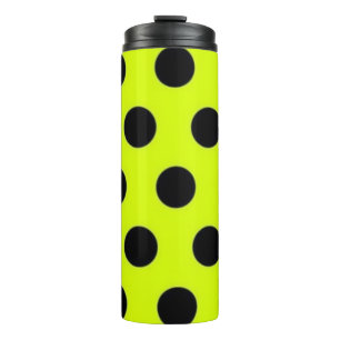 Polka dot pattern thermal tumbler