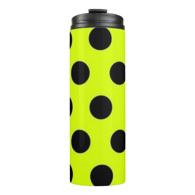 Polka dot pattern thermal tumbler (Front)