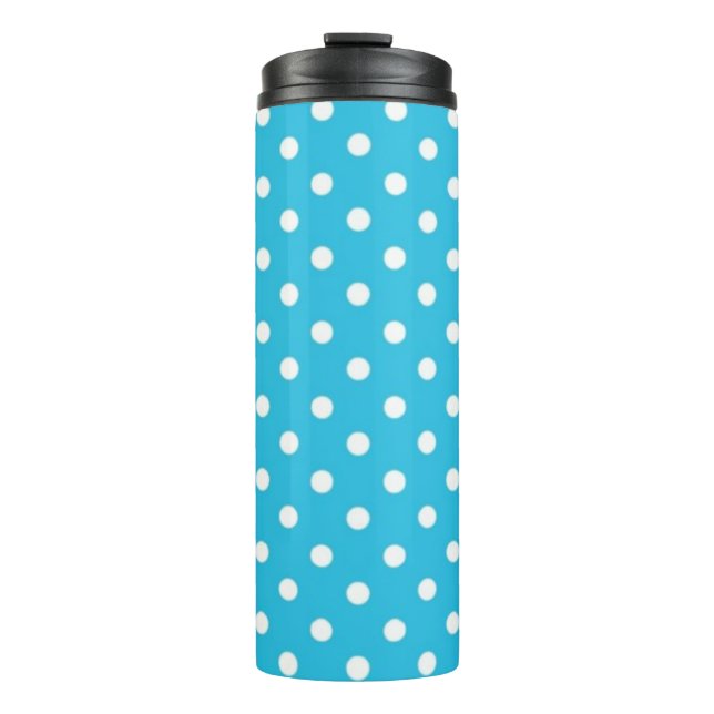 Polka dot pattern thermal tumbler (Front)