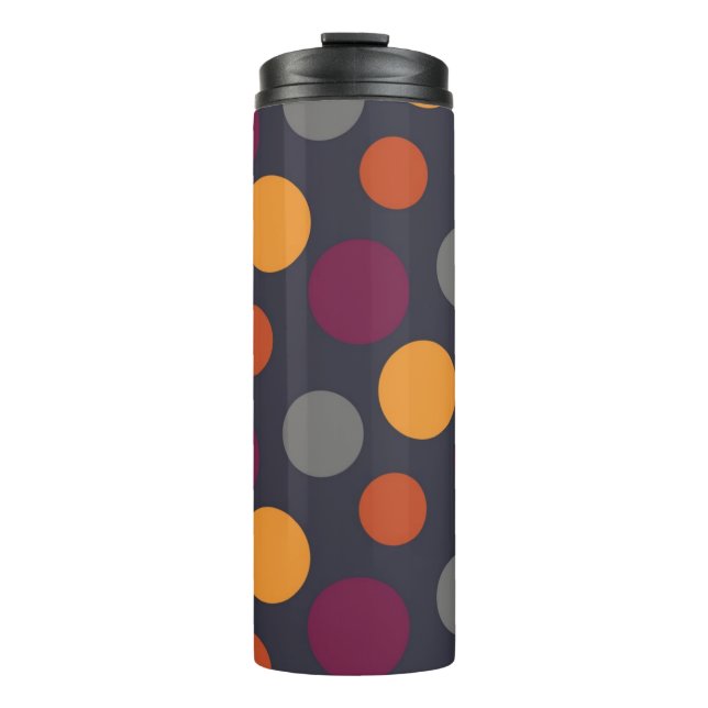 Polka dot pattern thermal tumbler (Front)