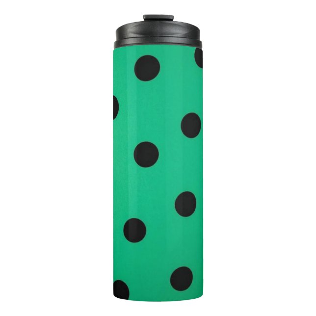 Polka dot pattern thermal tumbler (Front)
