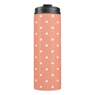 Polka dot pattern thermal tumbler