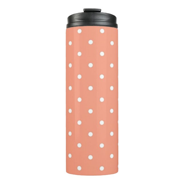 Polka dot pattern thermal tumbler (Front)