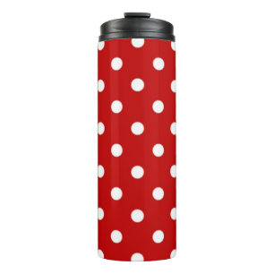 Polka dot pattern thermal tumbler