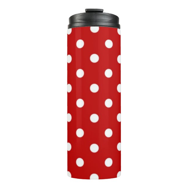 Polka dot pattern thermal tumbler (Front)
