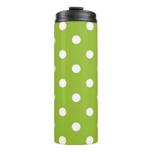 Polka dot pattern thermal tumbler