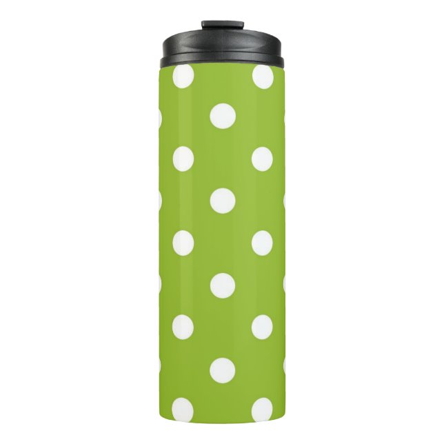 Polka dot pattern thermal tumbler (Front)
