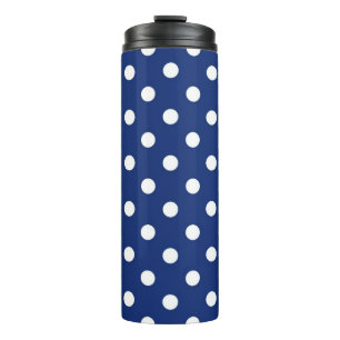 Polka dot pattern thermal tumbler