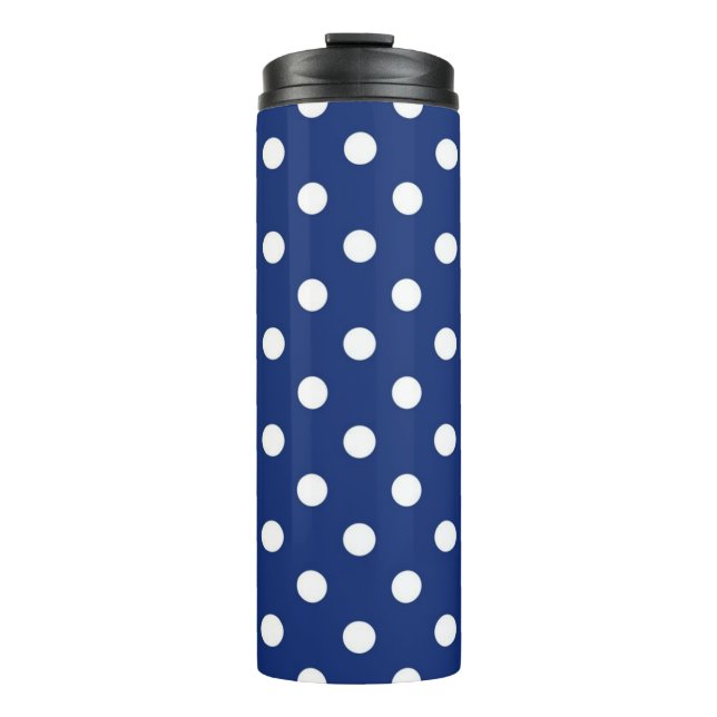 Polka dot pattern thermal tumbler (Front)