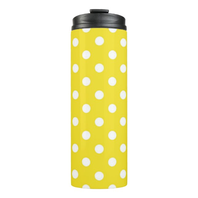Polka dot pattern thermal tumbler (Front)