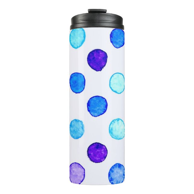 Polka dot pattern thermal tumbler (Front)
