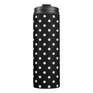 Polka dot pattern thermal tumbler