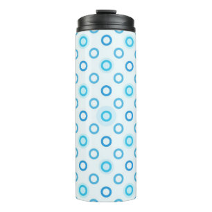 Polka dot pattern thermal tumbler
