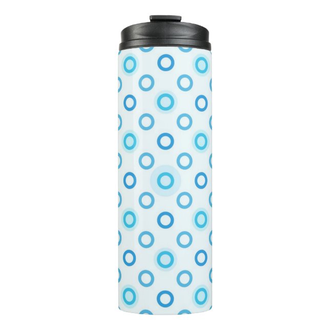 Polka dot pattern thermal tumbler (Front)