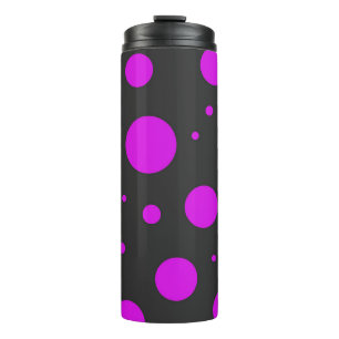 Polka dot pattern thermal tumbler