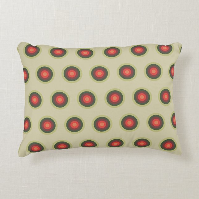 Polka Dot Pattern - Tomato Colours Decorative Cushion (Front)