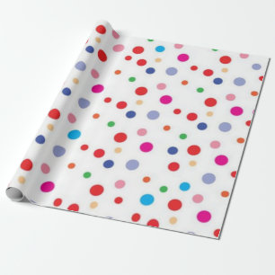 Polka dot pattern wrapping paper