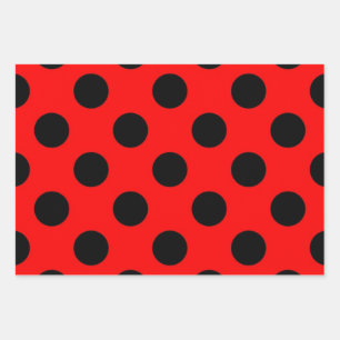 Polka dot pattern wrapping paper sheet