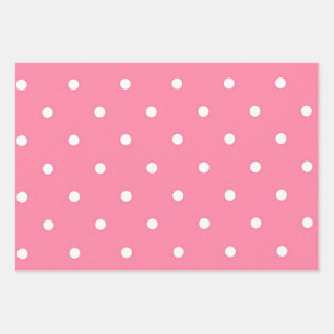 Polka dot pattern wrapping paper sheet