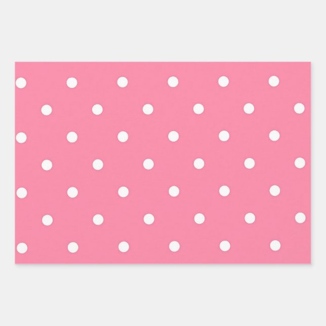 Polka dot pattern wrapping paper sheet (Front)