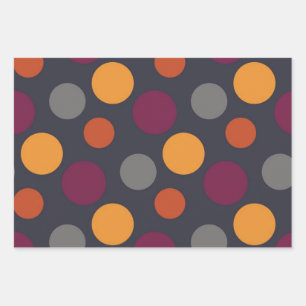 Polka dot pattern wrapping paper sheet