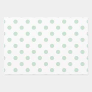 Polka dot pattern wrapping paper sheet