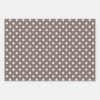 Polka dot pattern wrapping paper sheet