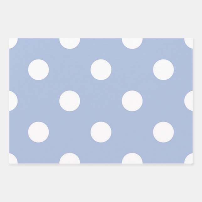 Polka dot pattern wrapping paper sheet (Front)