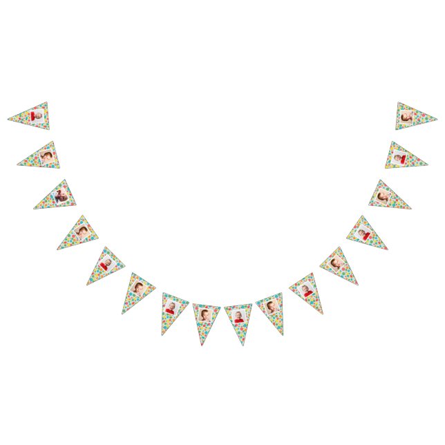 Polka Dot Patterned Bunting with Photos (All)