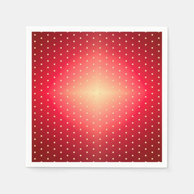 Polka Dot Patterned Red Napkin (Front)