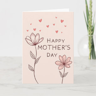 Polka Dot Peach Happy Mothers Day Card