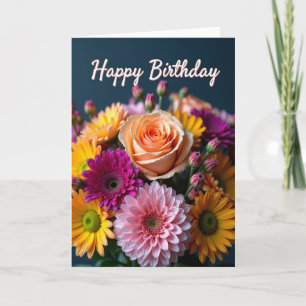 Polka Dot Peach Rose Card