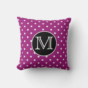 Polka Dot Personalised Monogram Cushion