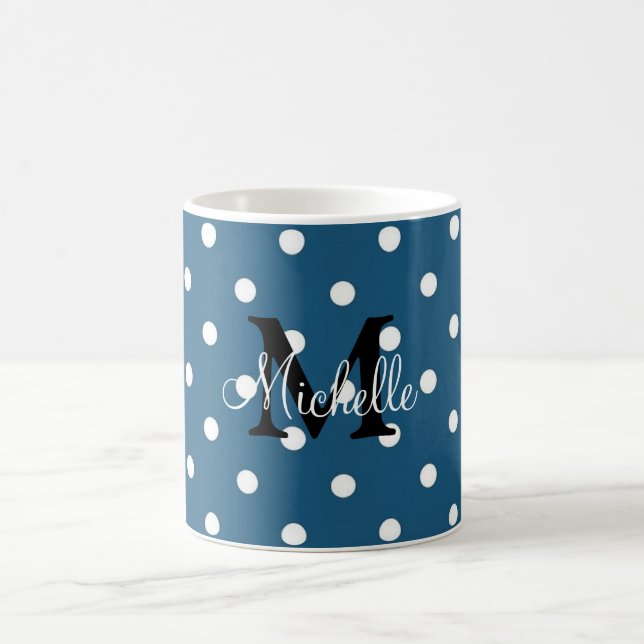 Polka Dot Personalized Coffee Mug (Center)