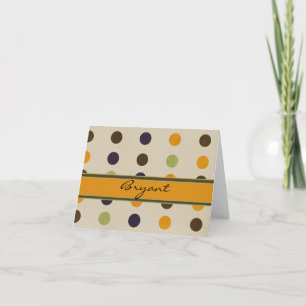 POLKA DOT PERSONALIZED NOTECARDS TEMPLATE