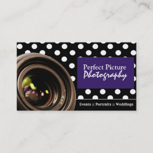 Polka dot photography business cards